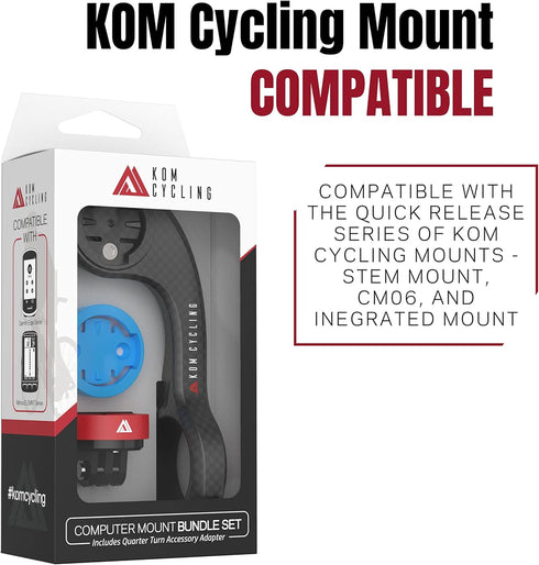 KOM Cycling TG03 Adapter Quick Release Series CM06 Mount, Integrated Mount, Stem Mount (Red TG03 Adapter)