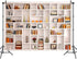 CGXINS (8X6 White Bookshelf Office Backdrop Photo Backdrop Video Conference Zoom Backdrop Home Office Decoration Banner
