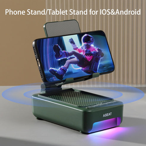 Gifts for Men Him, Cell Phone Stand with Bluetooth Speaker & LED Color Changing Light, Unique Gifts for Women, Birthday