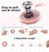 Multi Charging Cable Retractable, Pink 5in1 USB A/C to USB C/Lightning/Micro USB Fast Charging Cord