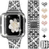 Compatible for Apple Watch Ultra Band - 49mm 46mm 45mm 41mm with 2 Pack Bling Crystal Diamonds Case Cover