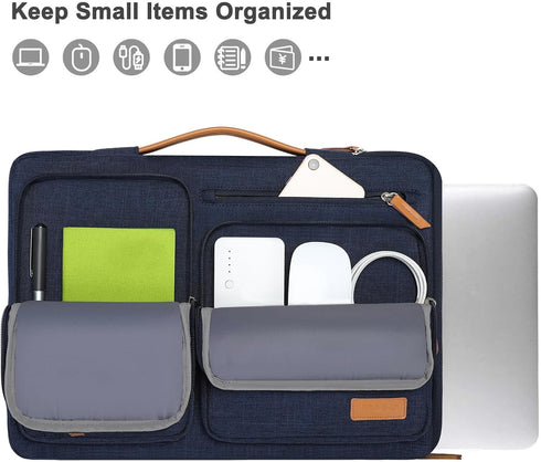 MOSISO 360 Protective Laptop Sleeve, Compatible with 17-17.3 inch Dell, HP, Lenovo, Side Open Bag with 4 Zipper