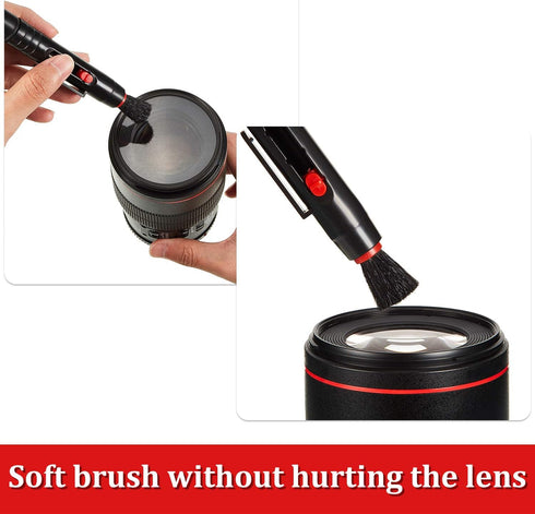 3 Pieces Multifunction Lens Cleaning Pen Brush, Camera Screen Cleaning Pen for SLR, Telescope, Magnifying Glass, Phone