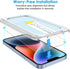 JETech One Touch Install Screen Protector for iPhone 14 6.1-Inch, Full Coverage Tempered Glass Film, 2-Pack