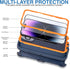 WallSkiN Case for iPhone 14 (6.1") with Camera & Screen Protectors, Heavy Duty Military Grade Drop Protection