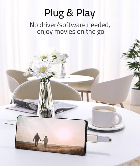 Syntech USB C to USB Adapter Pack of 2, USB C Male to USB3 Female Adapter for iPhone 15 Pro Max, MacBook Pro