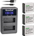 Kastar 3-Pack DMW-BLG10 Battery and LED2 USB Charger for Panasonic Lumix DMC-ZS200, DMC-TX1, DMC-TZ100, DMC-TZ101,
