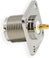 UHF Panel Mount 5-Pack Female SO239 Chassis Mount 4-Hole Jack Flange Solder Cup RF Coax Connector for J Pole Antenna