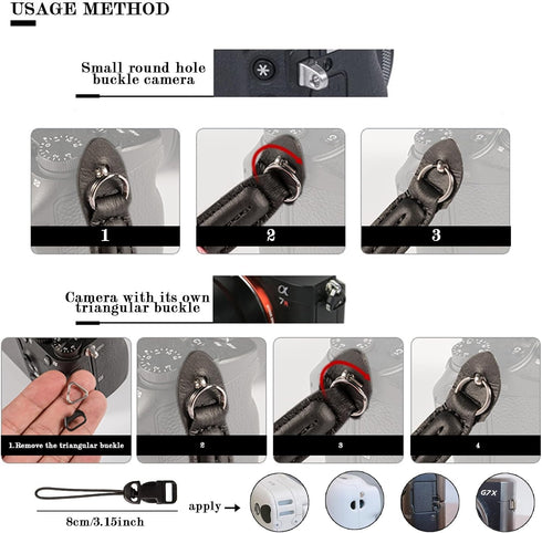 Snmzlc strap,100cm US234 Camera neck Camera Wrist Strap for DSLR Mirrorless Camera,Camera Hand Strap with Safer