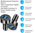66W Fast Car Charger, 4 Ports Cigarette Lighter USB Charger with LED Voltmeter, QC3.0/Super Port Fast Charging Adapter