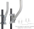 1 11/16", 17 1/4"), Heavy Duty Universal Adjustable Antenna Mount Pole(OD Length Pole Mounting Bracket for Wall Eave