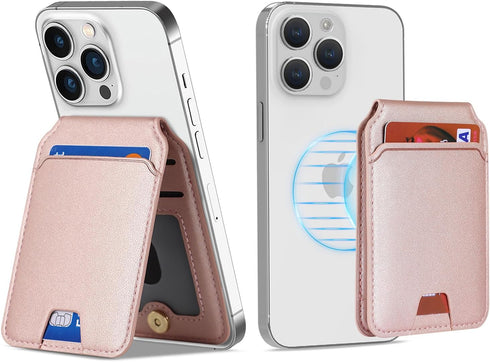 Cavor Magsafe Wallet for Apple Wallet, Magnetic Phone Magsafe Wallet for iPhone 15/14 Pro Max/14 Pro/13/12, Pink