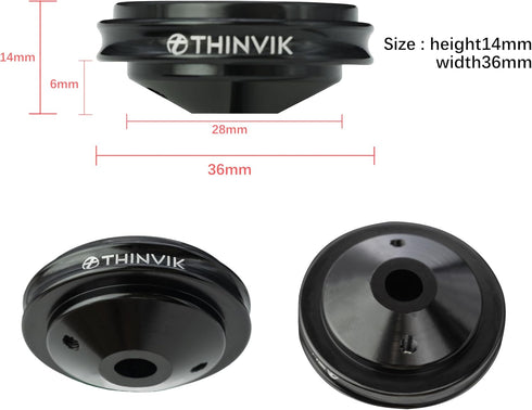 Thinvik Bicycle Stem Headset Top Cap Mount for Garmin Edge 1040 1030 840 830 540 530 130 GPS - Aluminum Alloy
