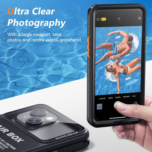 Mitywah Waterproof Case for iPhone, Underwater Snorkeling Diving Phone Case for iPhone 15 14 13 12 /15Pro 14Pro 13Pro