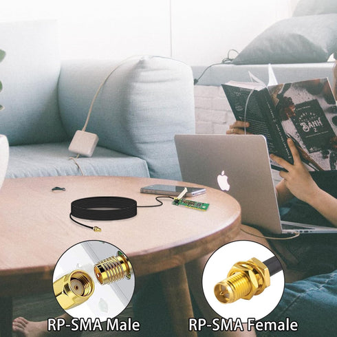 External WiFi Bluetooth Antenna 22DBI MIMO RP-SMA Male Aerial Antenna with 10FT Extension Cable