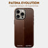 Genuine Leather Case for iPhone 15 Pro Max 6.7 inch, Rustic Brown, Oil Wax Top-Grain Leather, MagSafe Compatible