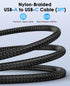 USB to USB C Cable 2-Pack, 3ft Fast Charging High Speed Nylon Cord for Samsung Galaxy A20, S20, S10 Plus, Note 8