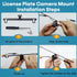 License Plate Bracket for Rear Camera, Universal Mount for Backup Camera, Metal Rust-Proof for Carplay Android Auto