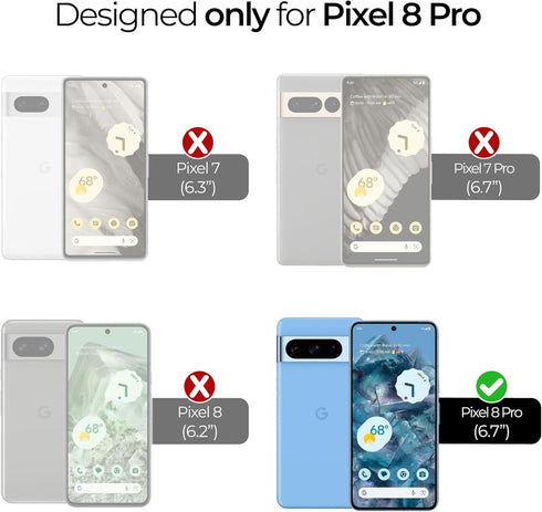 ArmorSuit Glass Screen Protector + Camera Lens Protector for Google Pixel 8 Pro, Tempered Glass 2+2 Pack (w/Alignment