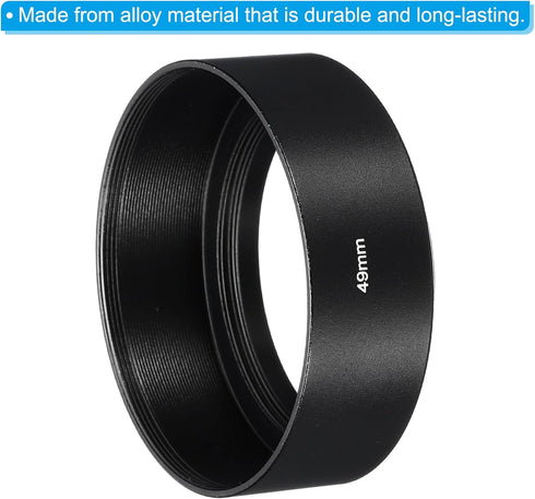 PATIKIL 49mm Lens Hood, 2Pcs Standard Focus Frosted Surface Anti-reflective Hood for Camera