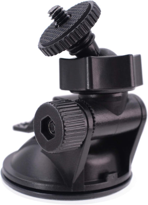CH01A 1/4" 1/8" Thread Suction Mount Tripod Holder - Fits Sony/Ricoh/HP/GoPro/Oculus, Dash Cam Mount Holder