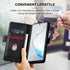 Flip Wallet Case for Samsung Galaxy Note 10 Plus, Leather Magnetic Folio Cover with Card Holder, Kickstand - TPU