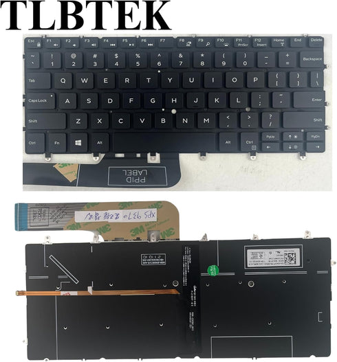 TLBTEK Backlight Keyboard Replacement for Dell XPS 13 9317 9305 9370 P82G 9380 Series Laptop