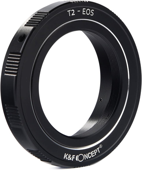 K&F Concept Lens Mount Adapter T-Mount (T/T-2) Screw Mount SLR Lens to Canon EOS (EF, EF-S) Mount SLR Camera Body
