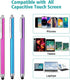 Stylus Pens for Touch Screens - iPad, iPhone, Kindle Fire (Pink/Purple/Aqua Blue)