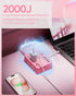 kakyanill 6 8 Ports(4 2000J 5ft Pink Power Strip, AC Outlets USB USB C) with Surge Protector, Flat Plug Pink Extension