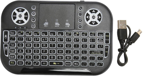 Mini Bluetooth Keyboard with Touchpad, Portable Keyboard, 2.4GHz RF Multi Touch, Rechargeable Handheld Keyboard Controller for Smartphones, PC, Tablet, Laptop TV Box