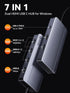 QUUGE 2 7 1 4K, 5Gbps 3.0, 3 USB2.0, Docking Station Dual Monitor HDMI, in USB C Hub with Dual HDMI PD Charging, USB