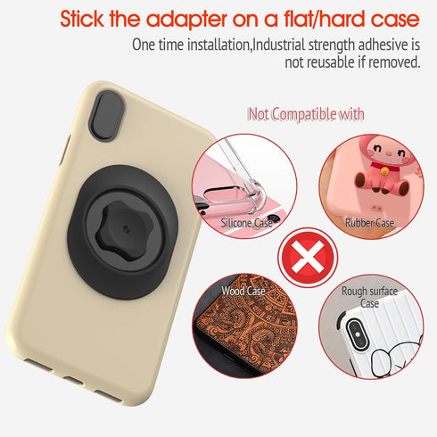 Car Phone Mount Without Magnetic, Stick On Dashboard 360° Rotatable Universal Cell Phone Holder with Ultra-Lock Quick