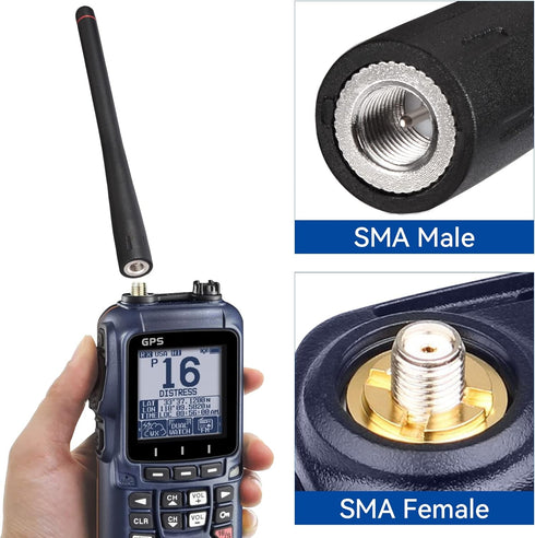 BINGFU 136-174MHz 2-Pack HX210 HX870 HX890 HX300 HX380 HX40 HX280 HX290 HX370 Handheld Marine VHF Radio Antenna Rubber