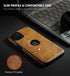 Unique Design Luxury Leather Business Phone Case for iPhone 13 Anti-Slip Scratch Resistant Ultra Slim Protective Case (2021,6.1”) (Brown)