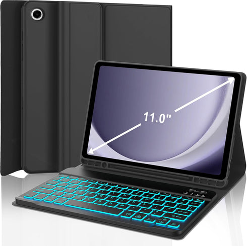 Galaxy Tab A9 Plus Case with Keyboard 11 inch, Magnetic Detachable Wireless Bluetooth Keyboard, Smart Cover with S Pen