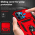 SunStory Red iPhone 12 Pro Max Case, with HD Screen Protector & Slide Camera Cover & Rotated Ring Kickstand