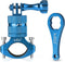 HSU Aluminum Bike Handlebar Mount for Gopro Hero 12/11/10/9/8/7/6/5/4 Session, 360 Degrees Rotary Rack Mount (Blue)
