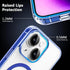 Magnetic Frosted Blue Case for iPhone 12, Compatible with MagSafe, MIL-Grade Protection, Translucent Matte Slim Cover