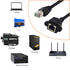 GINTOOYUN Panel Mount RJ45 - RJ45 Male to Female Screw Panel Mount CAT6/5e/5 Shielded Network LAN Extender Cord