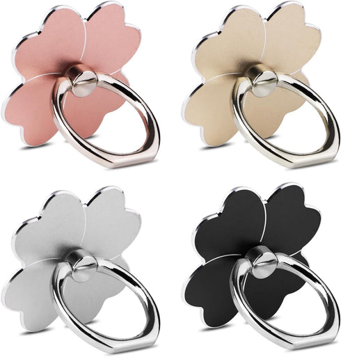 Golden Pearl 4pc-Cell Phone Ring Stand,Cell Phone Ring Holder Flower,360 Rotate and 180Angle Adjustable
