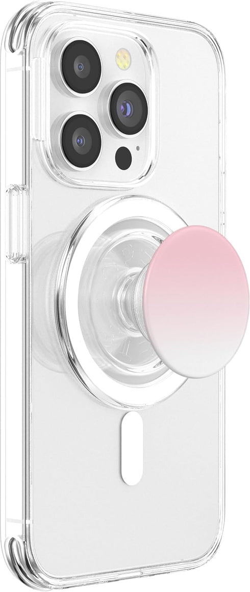 PopSockets PopGrip for MagSafe, Pale Pink Aesthetic Ombre Pink Design