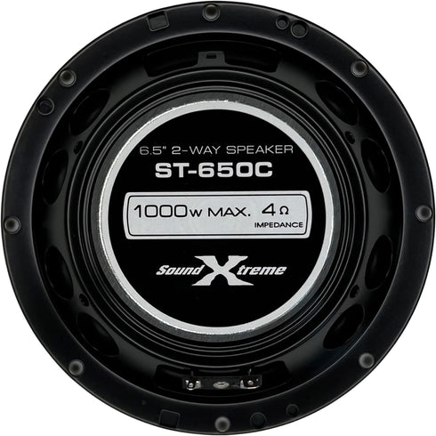 Pair - SoundXtreme 1000W 6.5-Inch 2-Way Car Audio Component Speaker System for Car, ATV, RV, Motorcycle, Boat