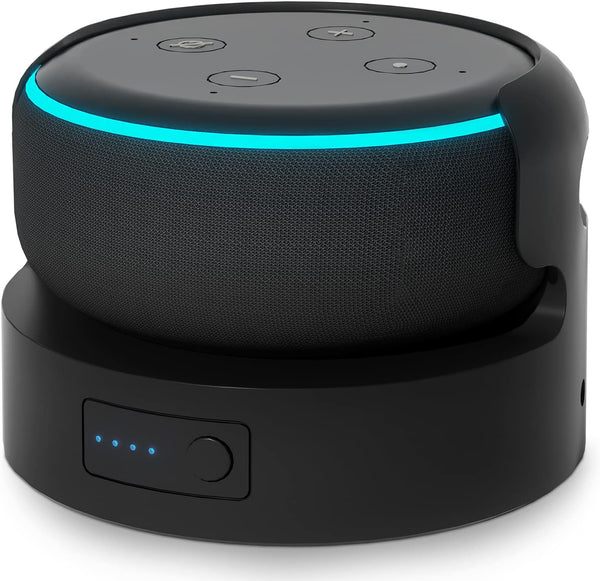 Battery Base for Echo Dot 3rd Gen, Portable Charger for Dot 3rd & Google Mini 2, Black
