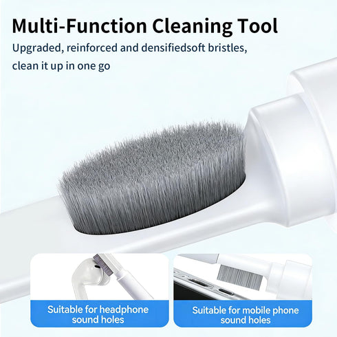3 1 1 2 3, Headsets in Cleaner Kit for AirPods Pro Multi-Function Cleaning Pen with Soft Brush & Flocking Sponge