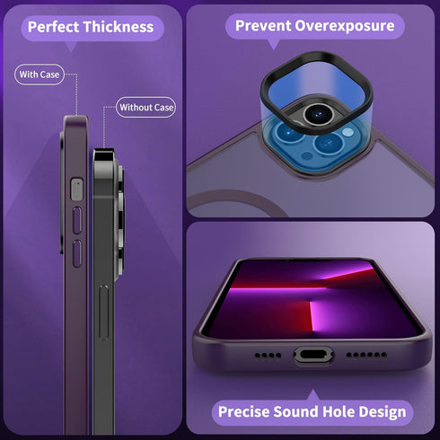 CACOE Magnetic Case for iPhone 13 Pro 6.1 inch, Shockproof TPU Thin Cover Compatible with MagSafe & Magnetic Car Mount