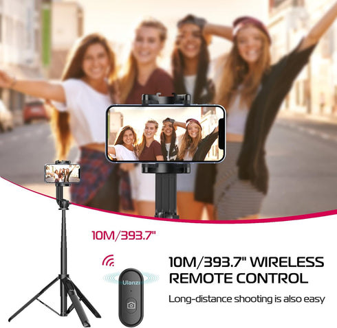 ULANZI SK-03 64" 3 1 Selfie Stick Tripod, Professional Stable Phone Tripod Stand for Smartphone/Action Camera