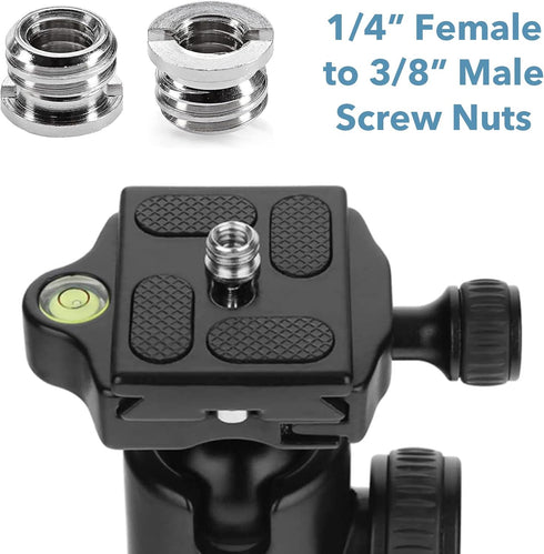 8PCS 1/4 Inch to 3/8 Inch Male Camera Screw Mount Adapter, Tripod Screw Adapter Set