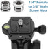 8PCS 1/4 Inch to 3/8 Inch Male Camera Screw Mount Adapter, Tripod Screw Adapter Set