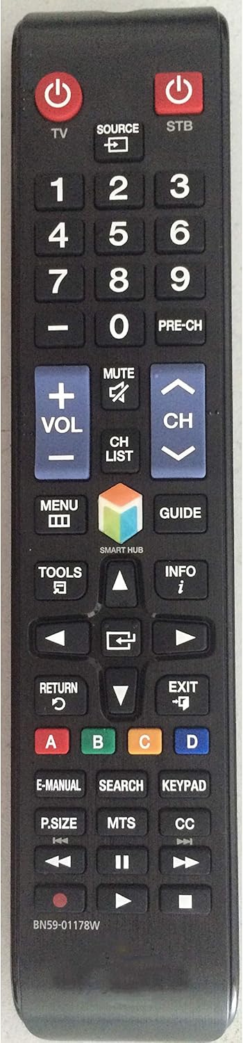New Replacement Remote BN59-01178W for Samsung LCD LED Smart TVs, No Programming Needed
